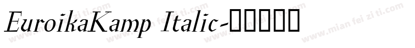 EuroikaKamp Italic字体转换